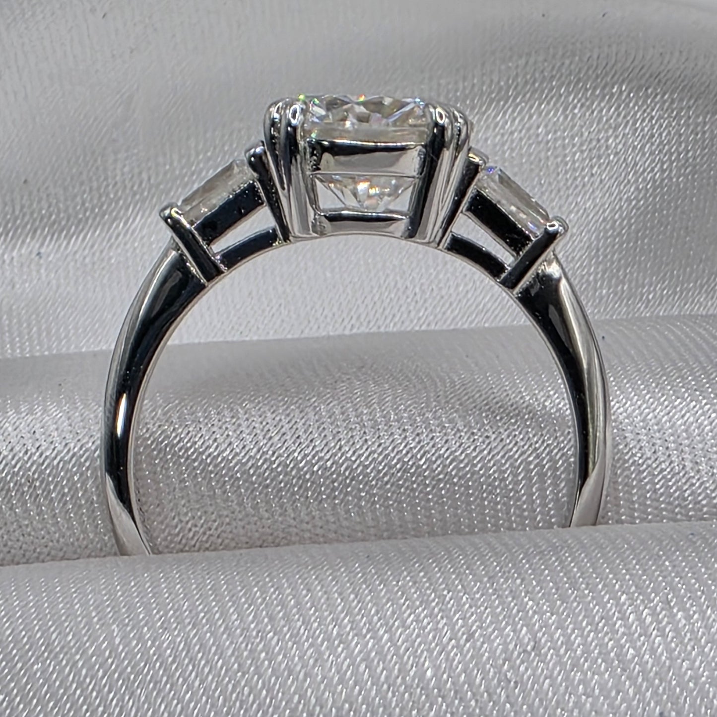 3 ctw Moissanite, size 8.5