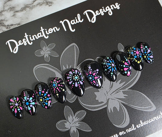 Black Dotted Mandala