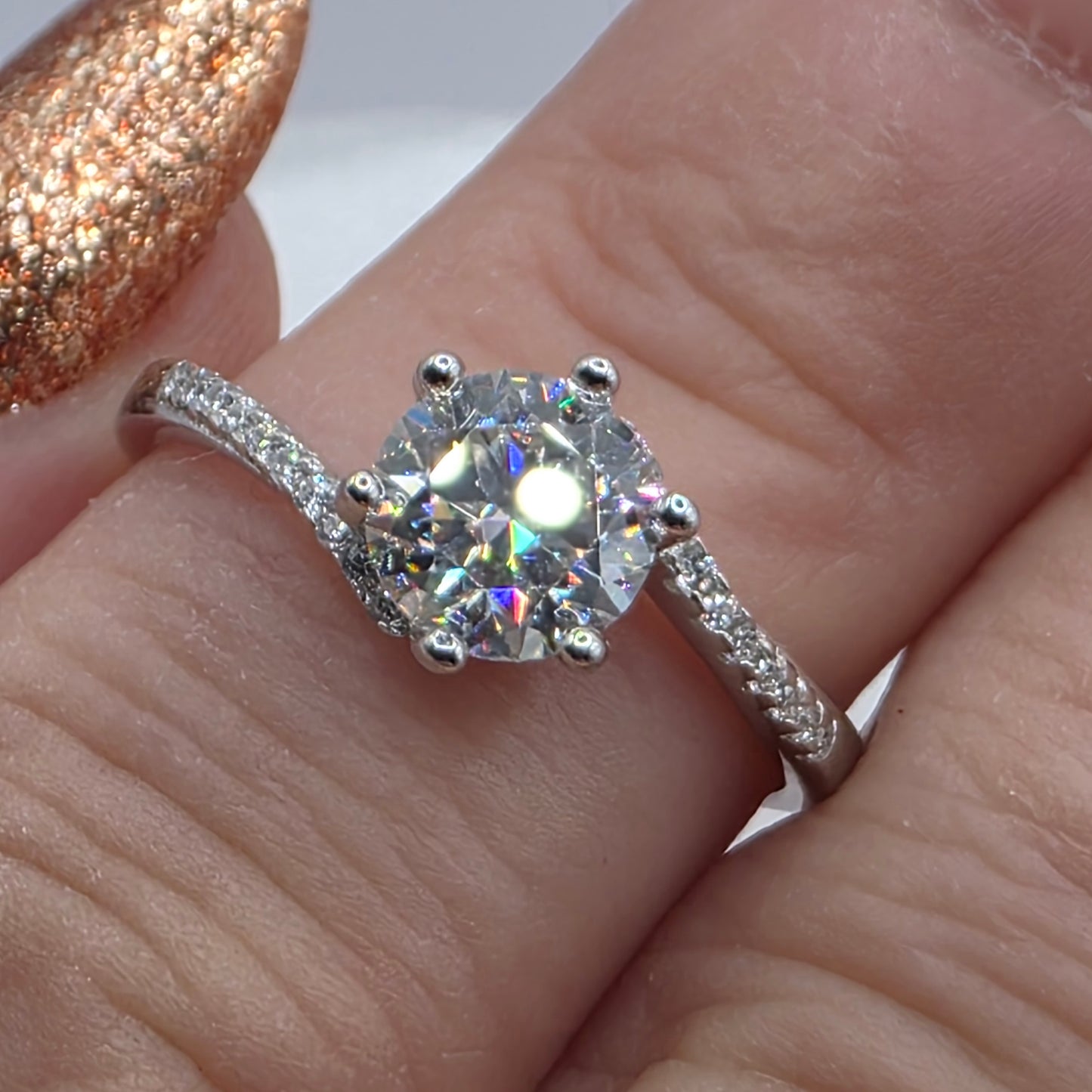 1 Ctw Moissanite- Size 5.75
