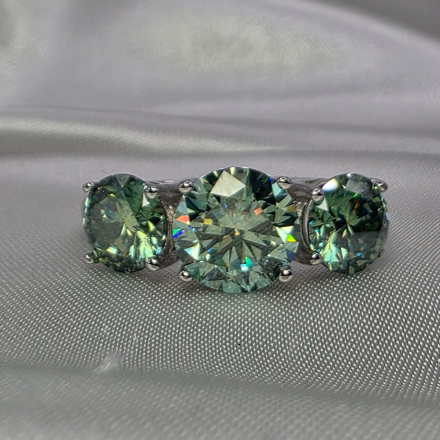 4 ctw Green Moissanite Size 9