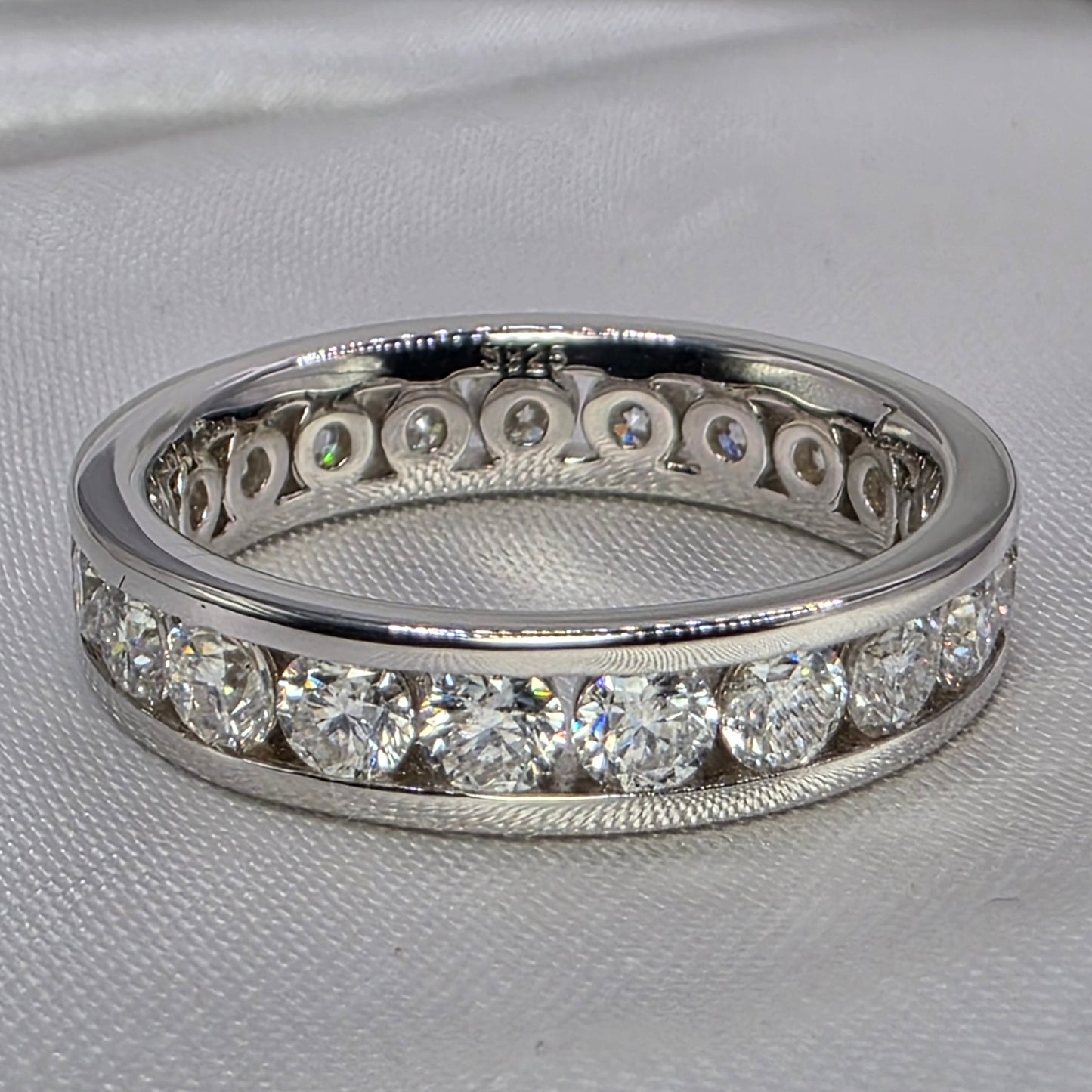 2 ctw Moissanite Channel set Eternity, size 7