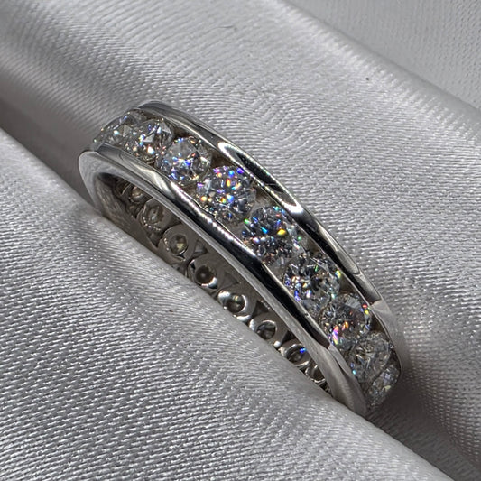 2 ctw Moissanite Channel set Eternity, size 7