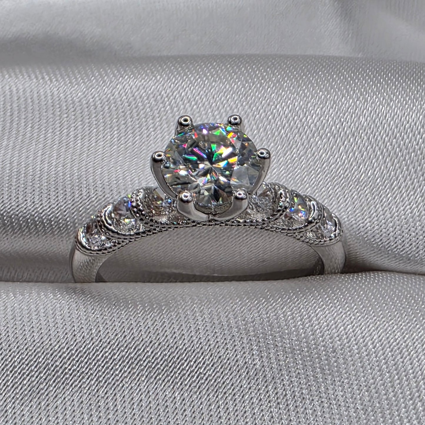 1.91 ctw wedding set, size 7