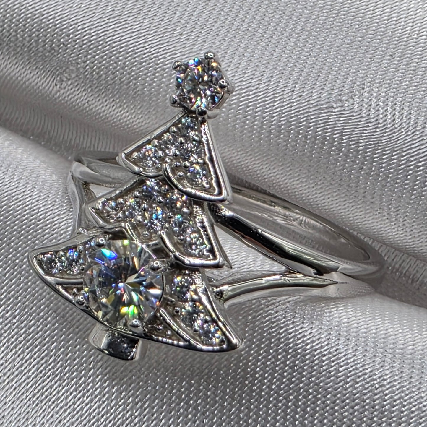 0.5 ctw Moissanite Christmas Tree Size 9