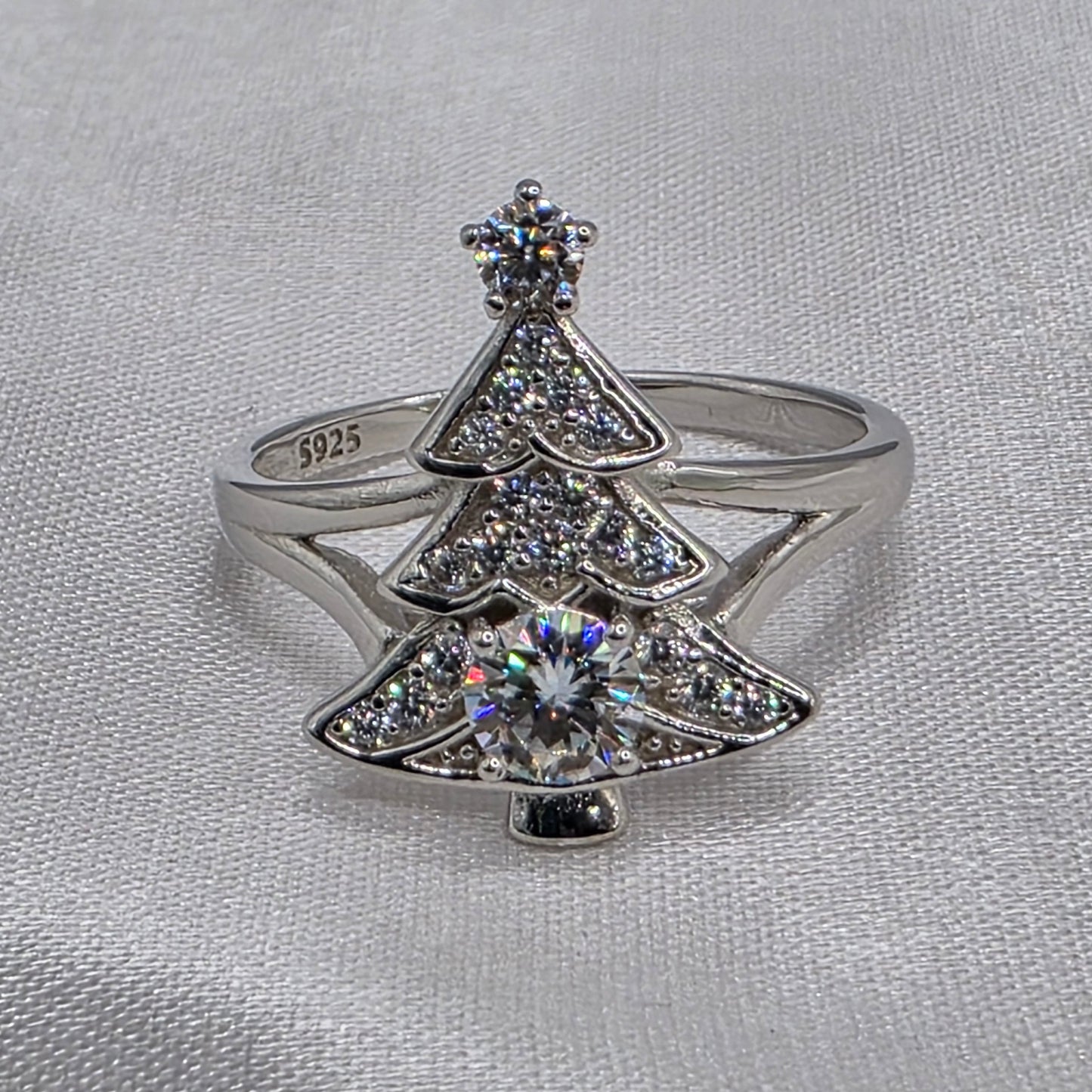 0.5 ctw Moissanite Christmas Tree Size 9