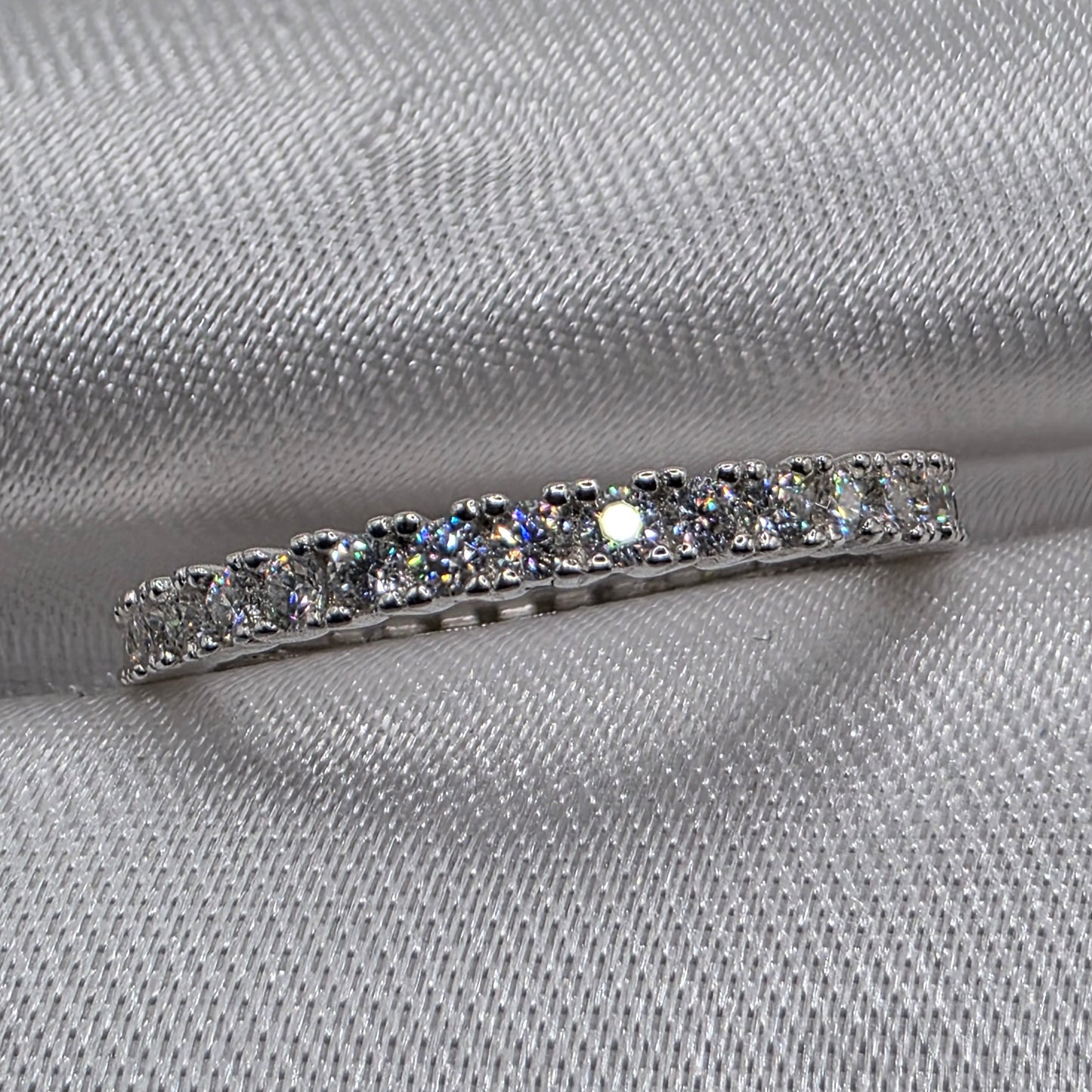 Moissanite Eternity Band, Size 5