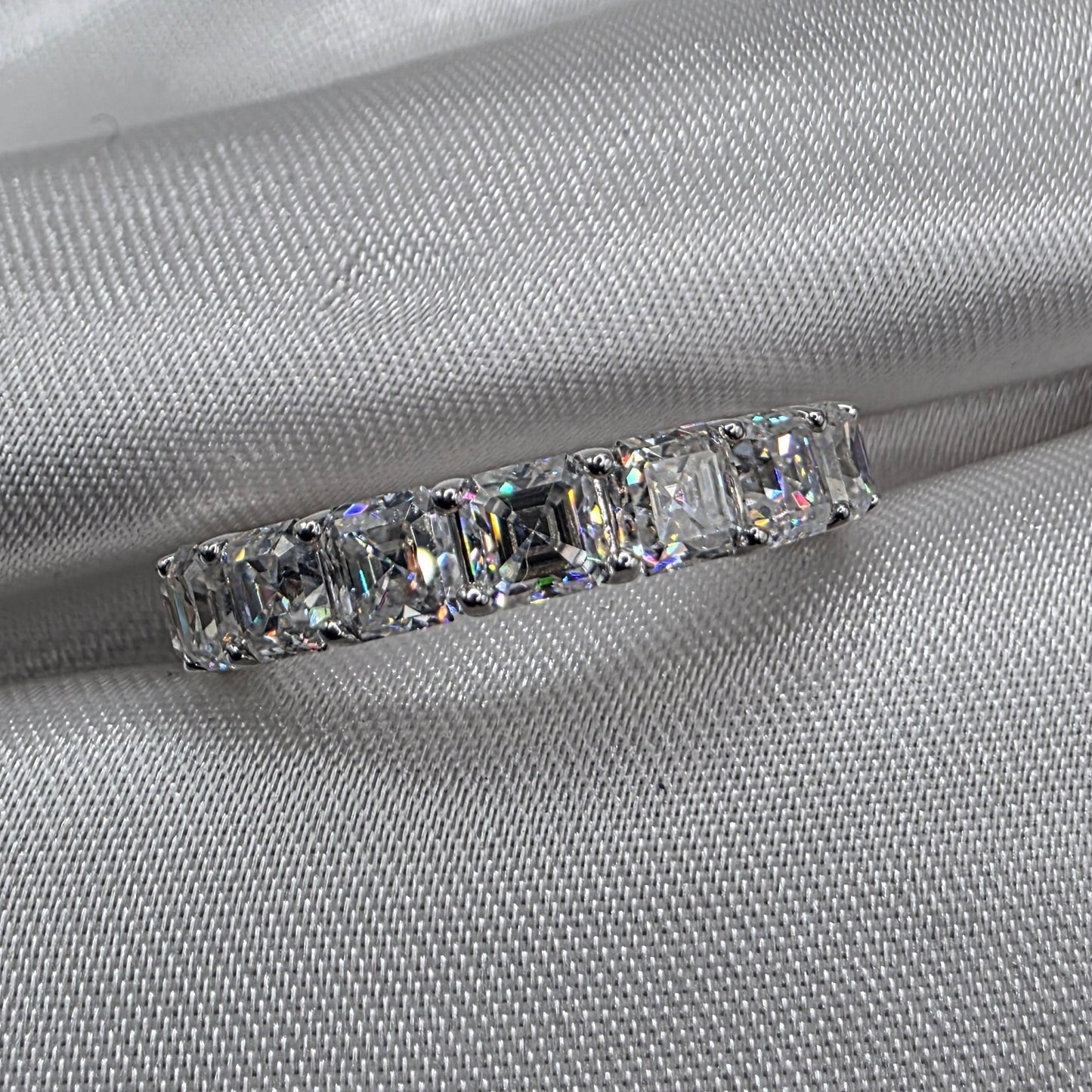 6 ctw Moissanite Eternity, size 7