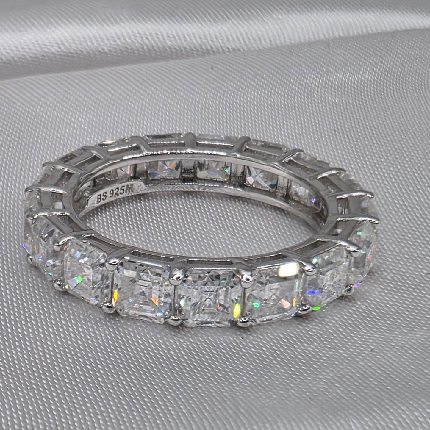 6 ctw Moissanite Eternity, size 7