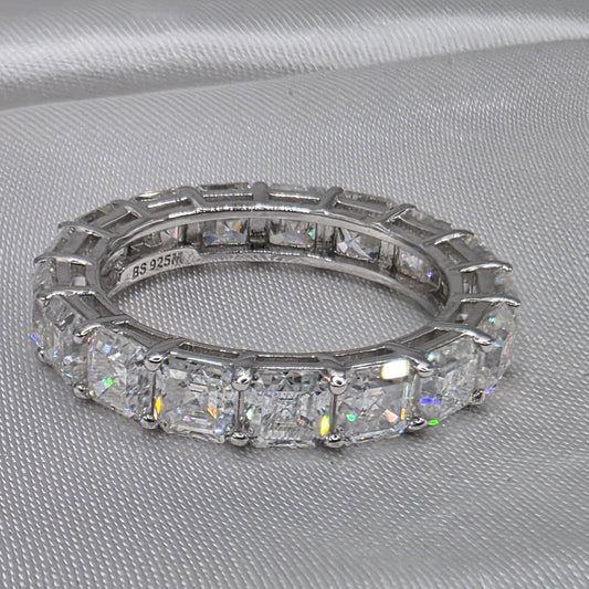 6 ctw Moissanite Eternity, size 7