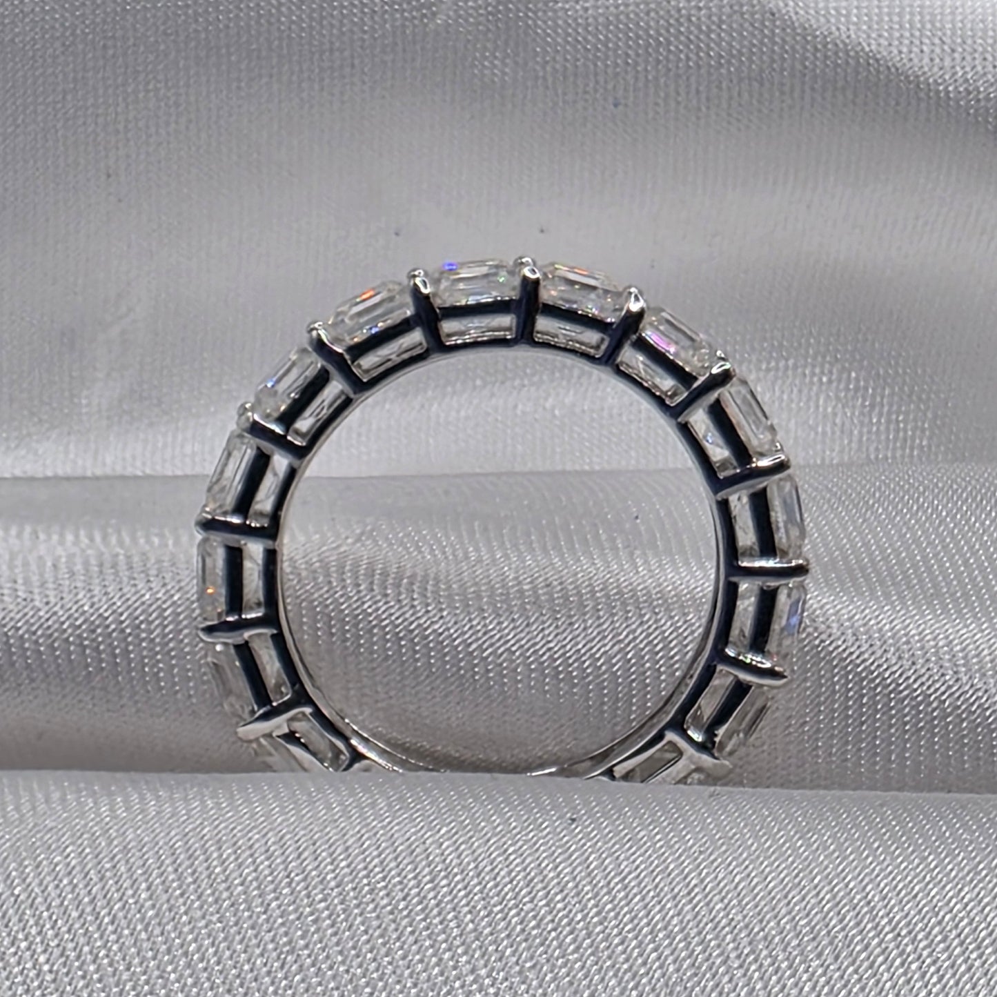 6 ctw Moissanite Eternity, size 7