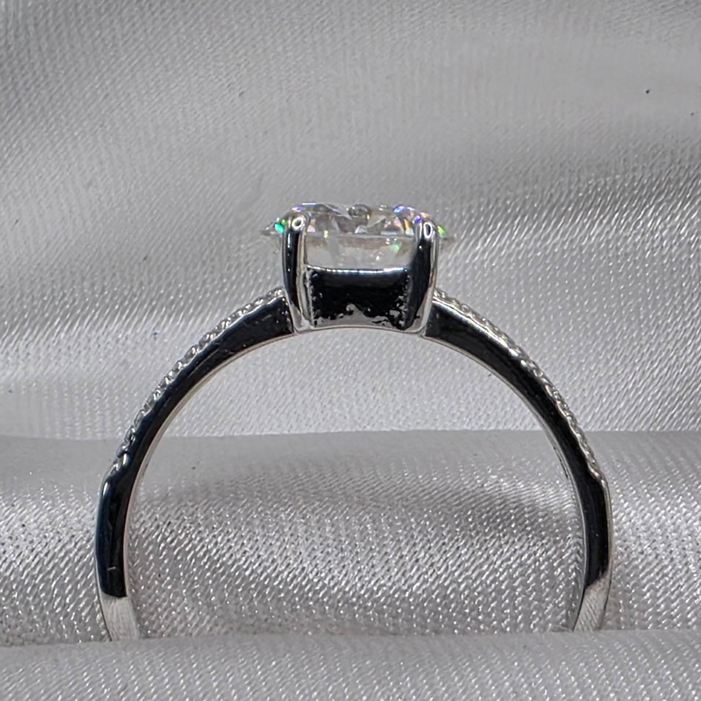 2 ctw Moissanite, 18K, size 8.0