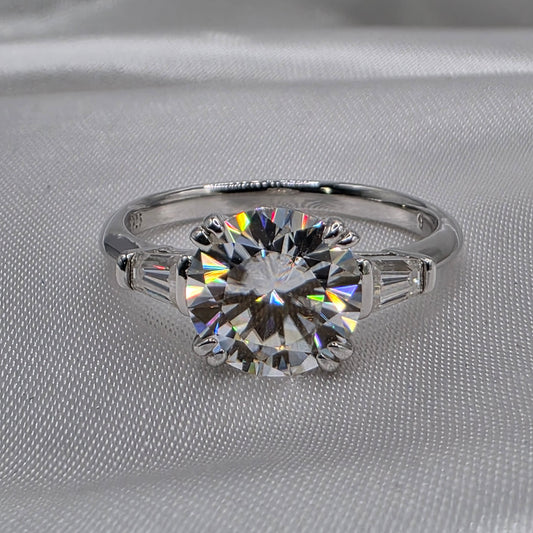 3 ctw Moissanite, size 8.5