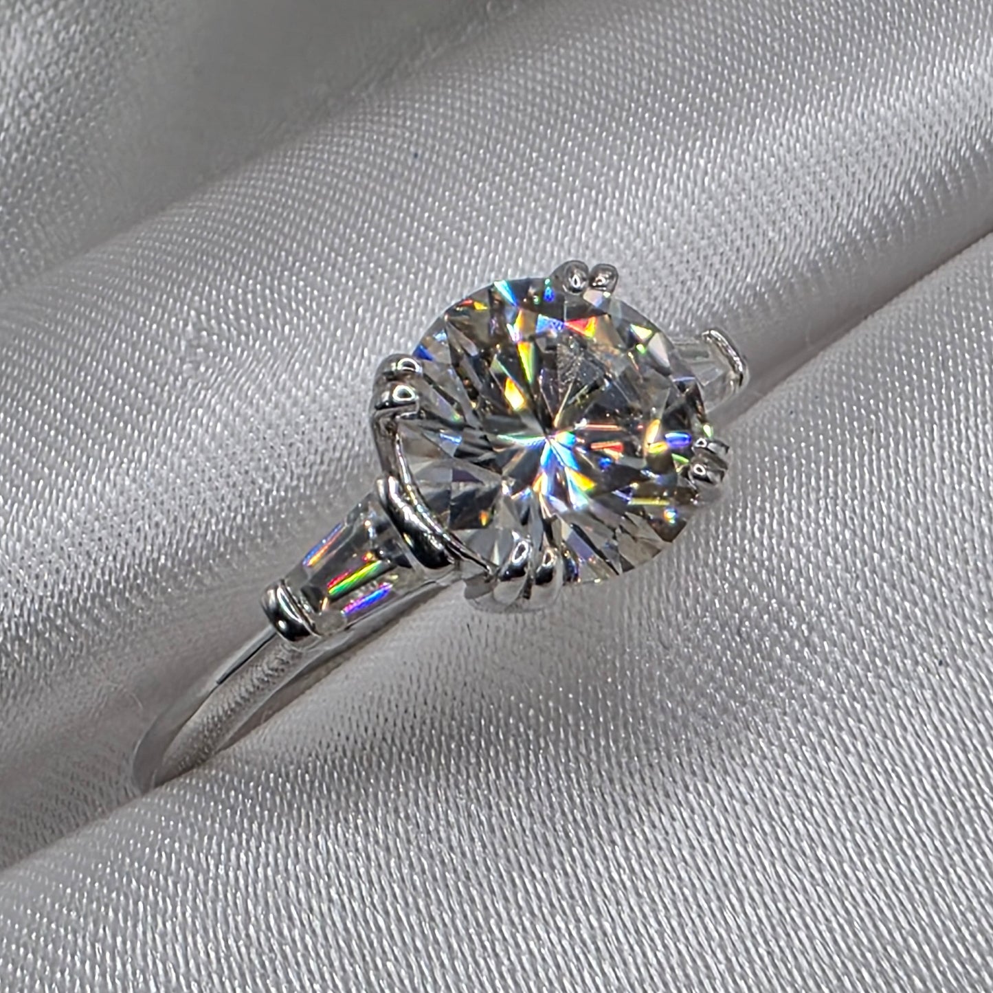 3 ctw Moissanite, size 8.5