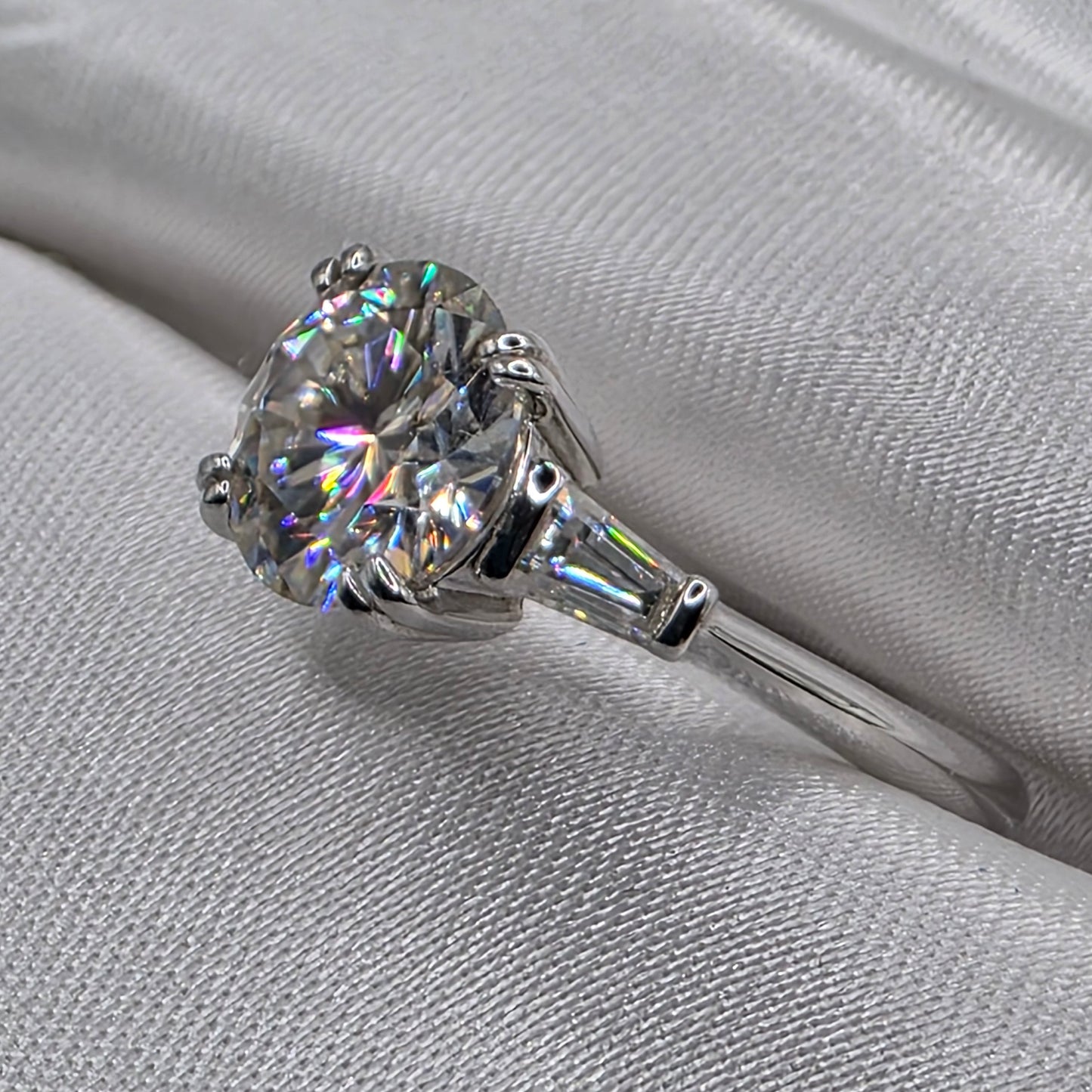3 ctw Moissanite, size 8.5