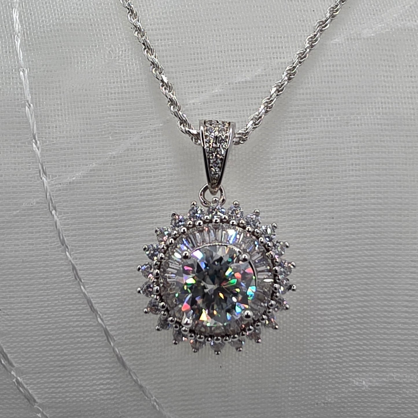 2 ctw Moissanite Sunburst