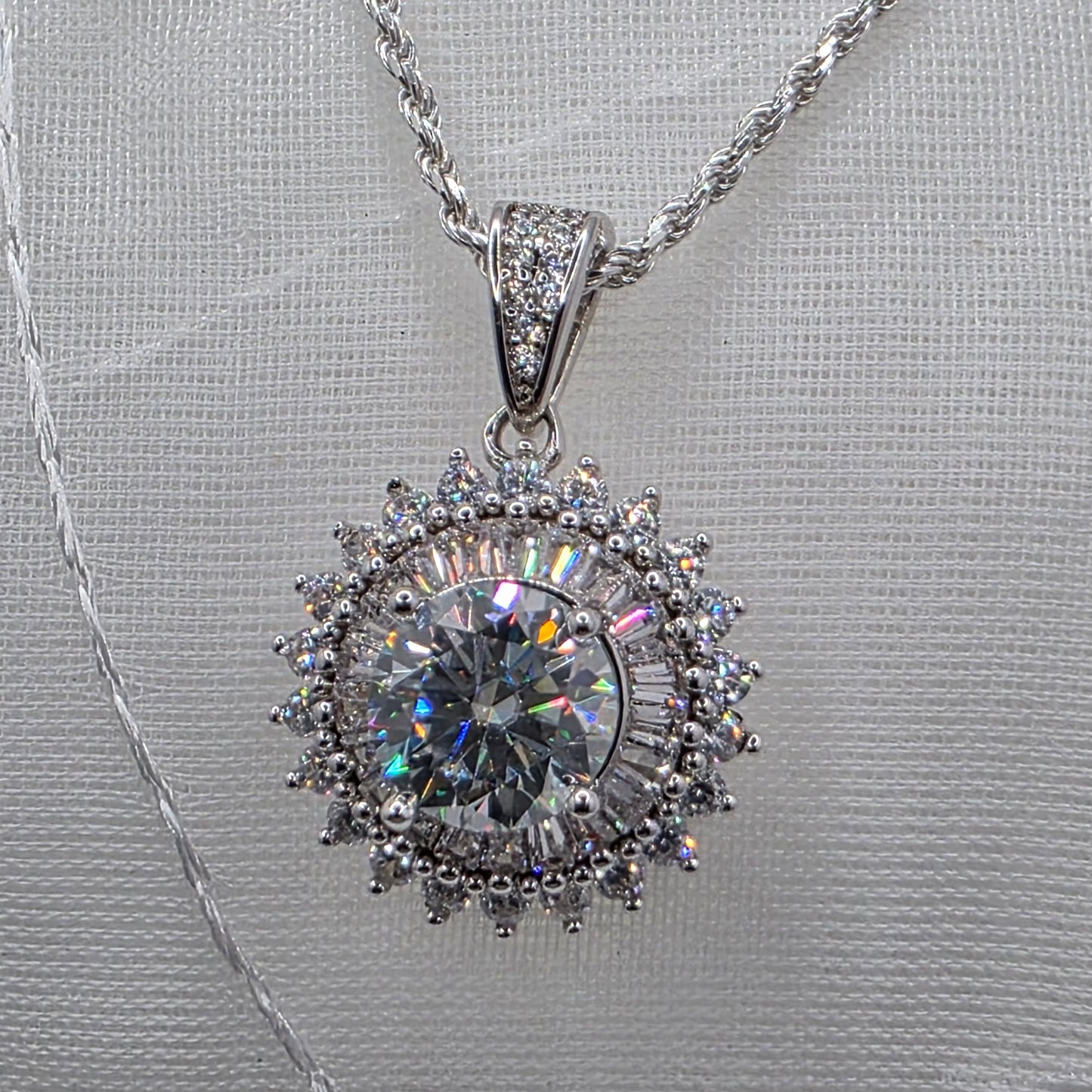 2 ctw Moissanite Sunburst