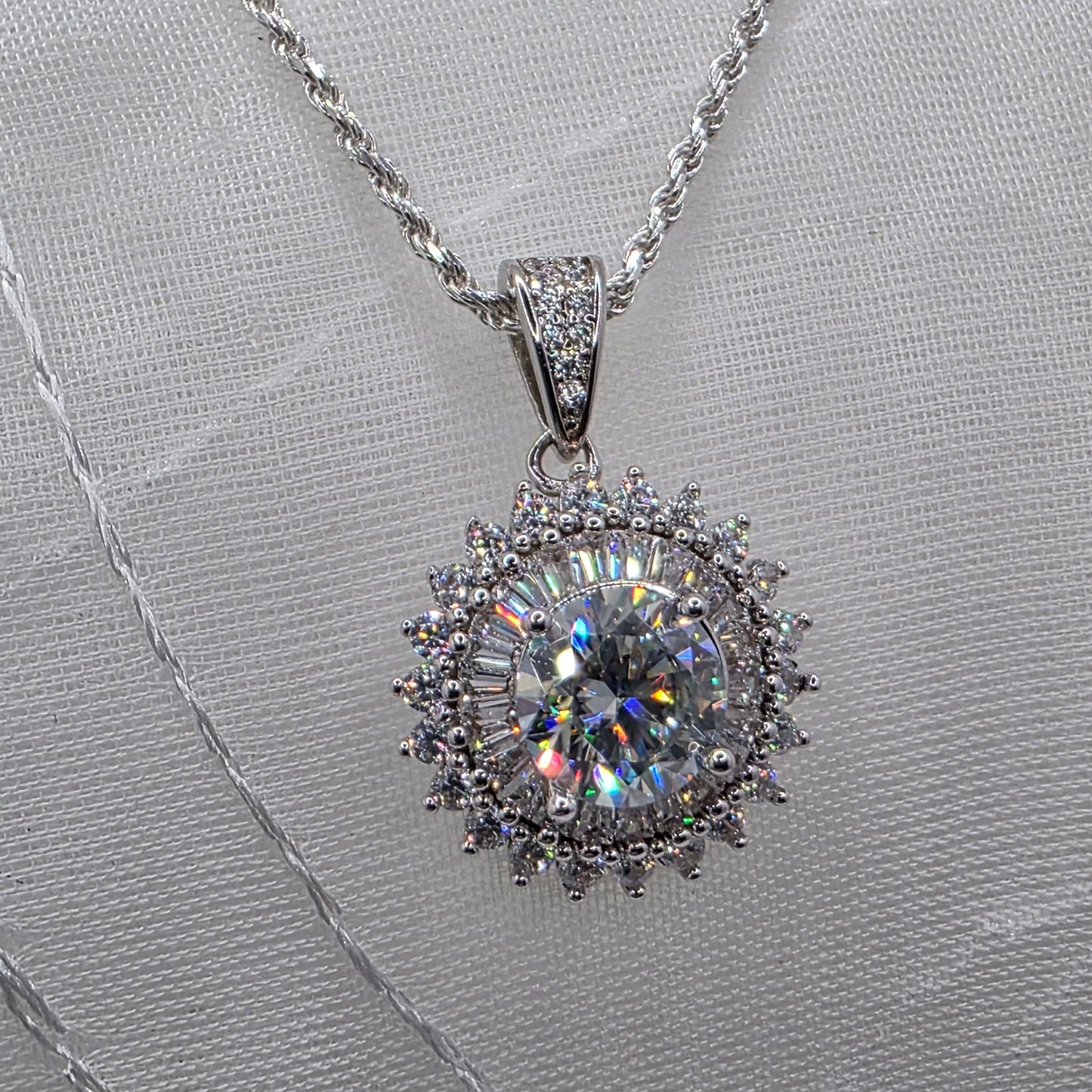 2 ctw Moissanite Sunburst