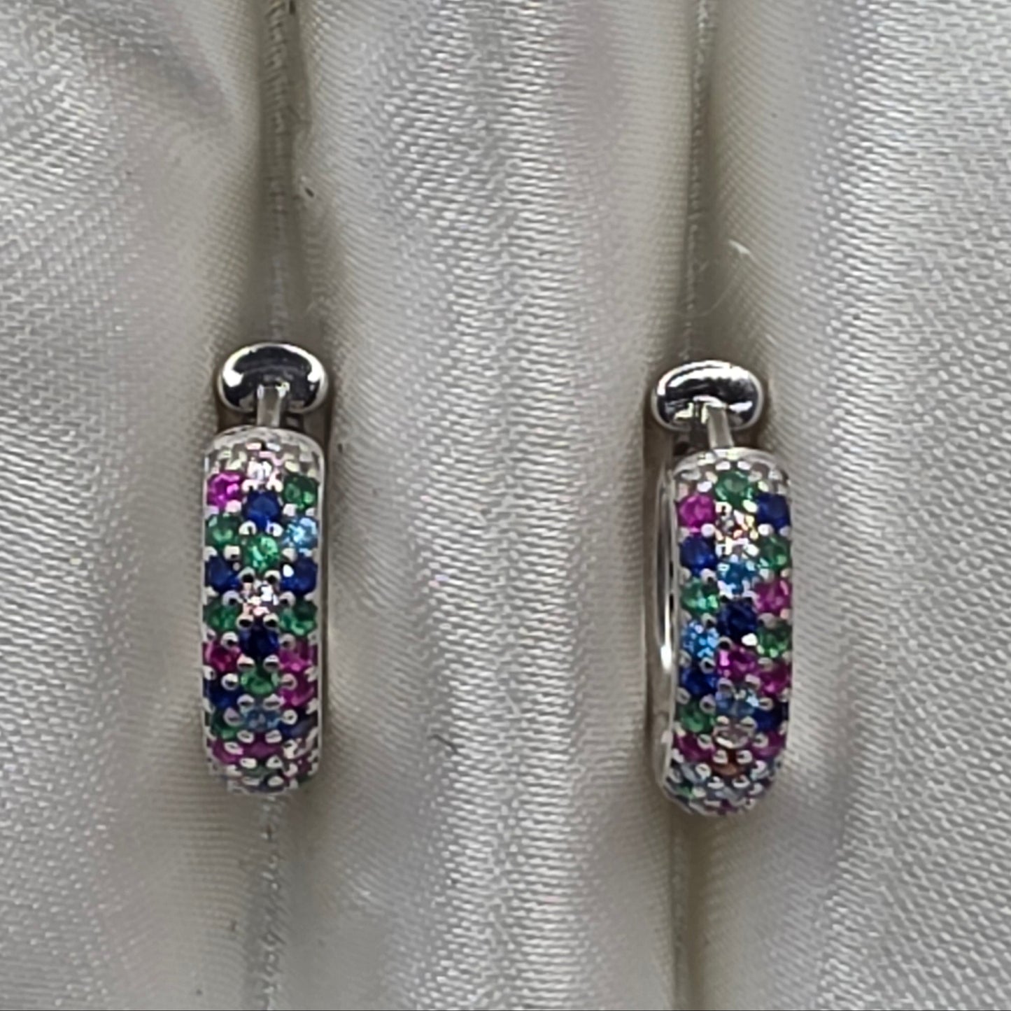 Multicolor CZ Huggies