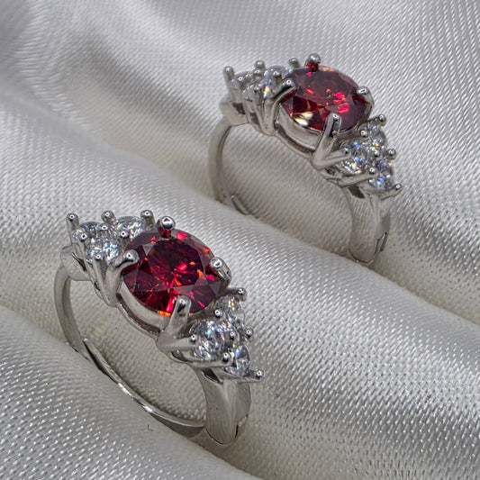 1 Ctw Red Moissanite huggies