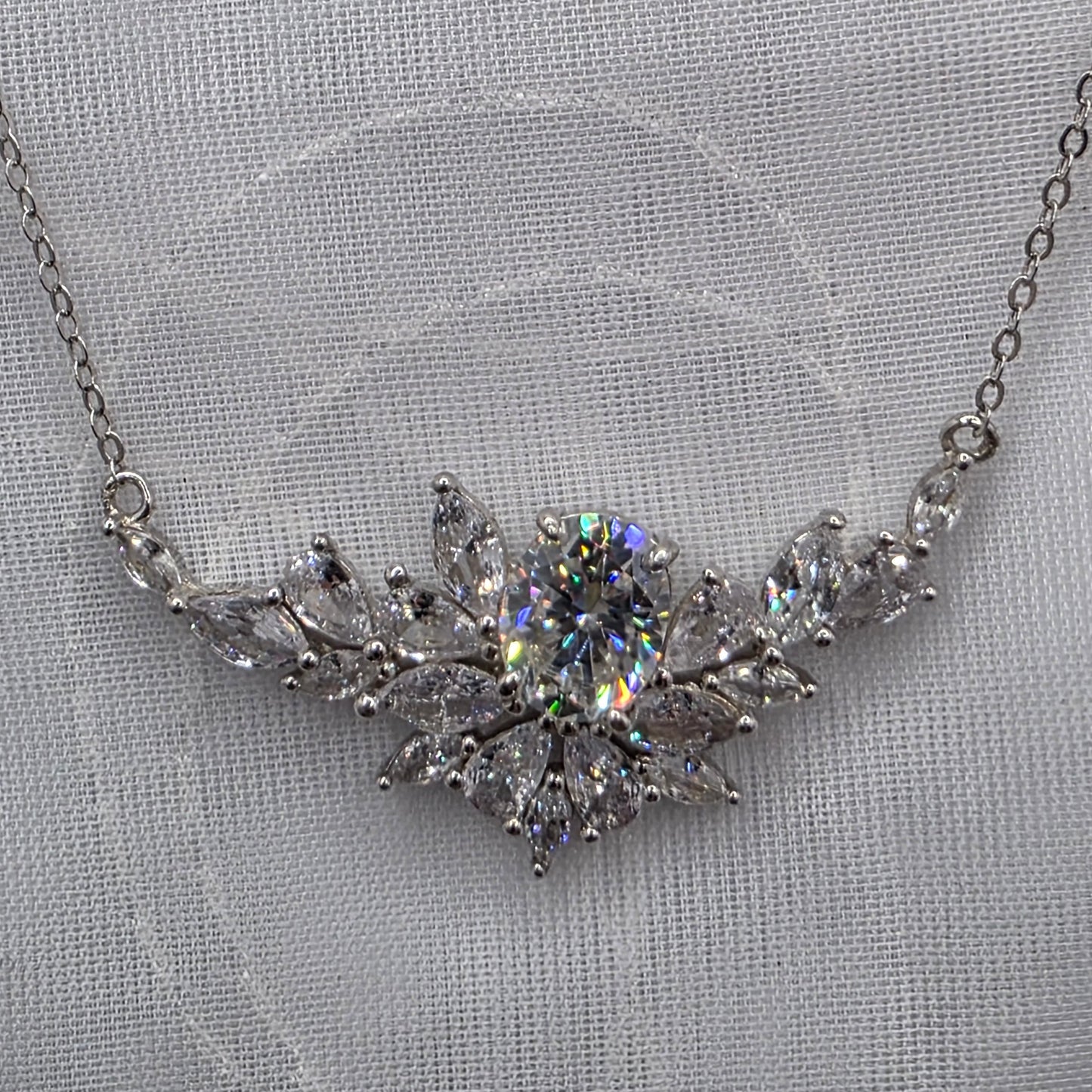5 Ctw Moissanite Asymmetrical Necklace