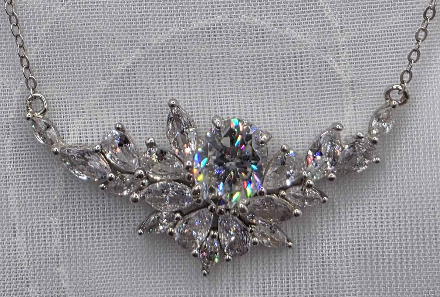 5 Ctw Moissanite Asymmetrical Necklace