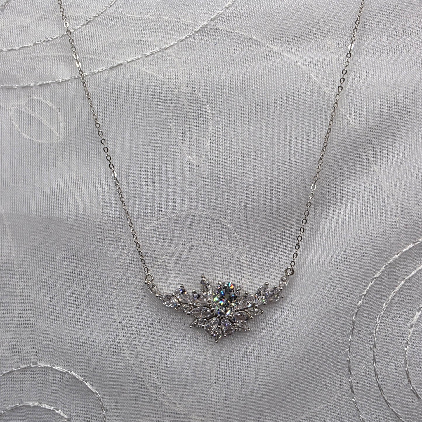 5 Ctw Moissanite Asymmetrical Necklace