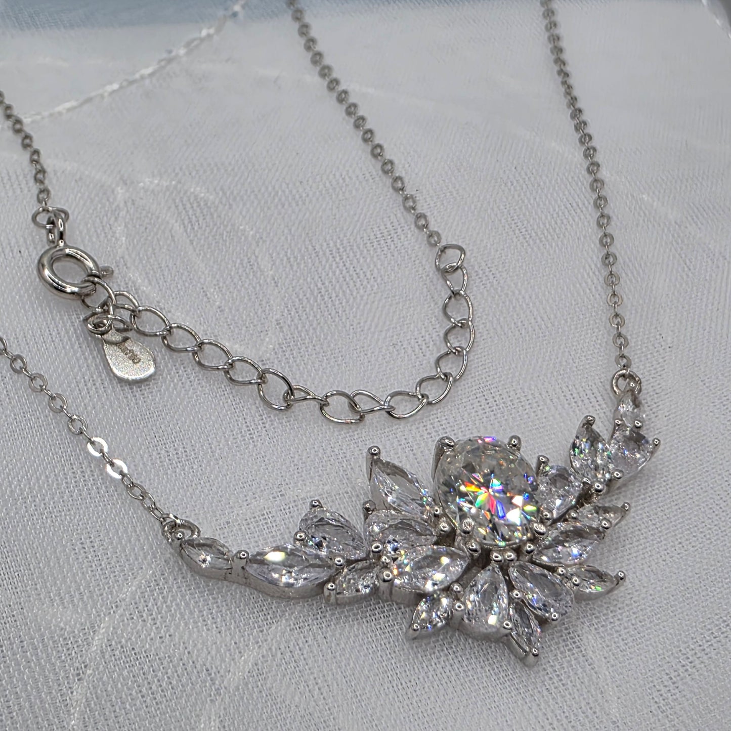 5 Ctw Moissanite Asymmetrical Necklace