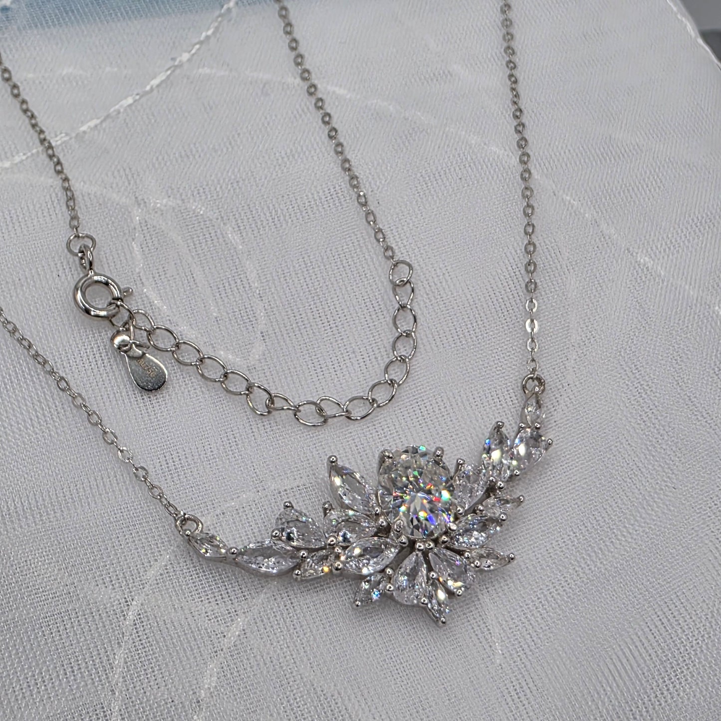 5 Ctw Moissanite Asymmetrical Necklace