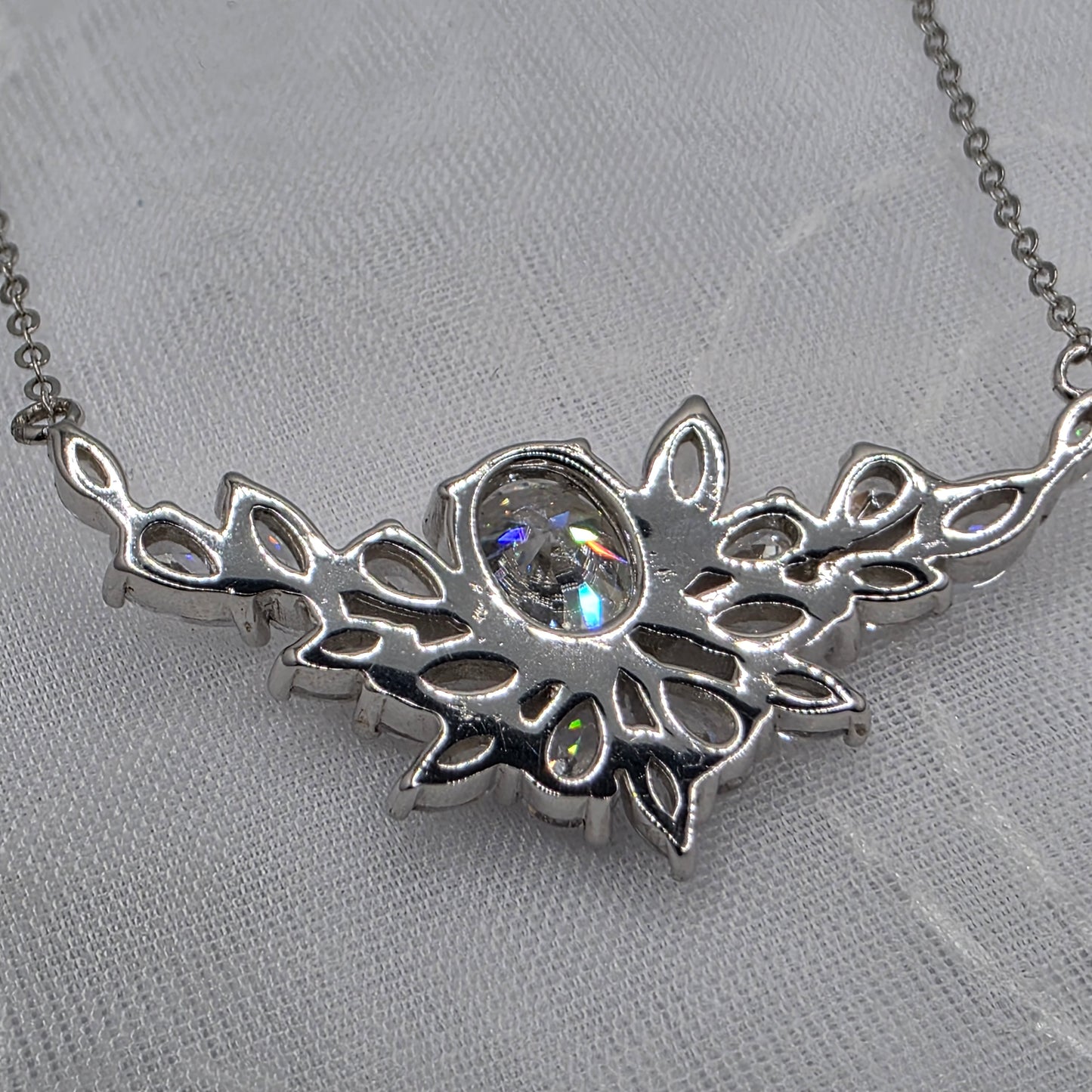 5 Ctw Moissanite Asymmetrical Necklace